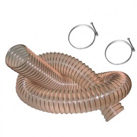 2,5 M de tuyau flexible d'aspiration PU acier cuivré D. 100 mm + 2 colliers de serrage - DW-257258001 - Diamwood
